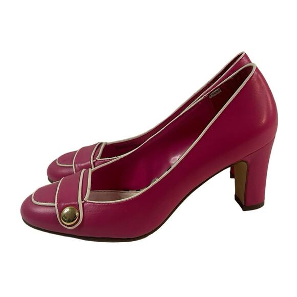 Y2k loafer heels office siren sz 6.5 pink by merona - Picture 3 of 8